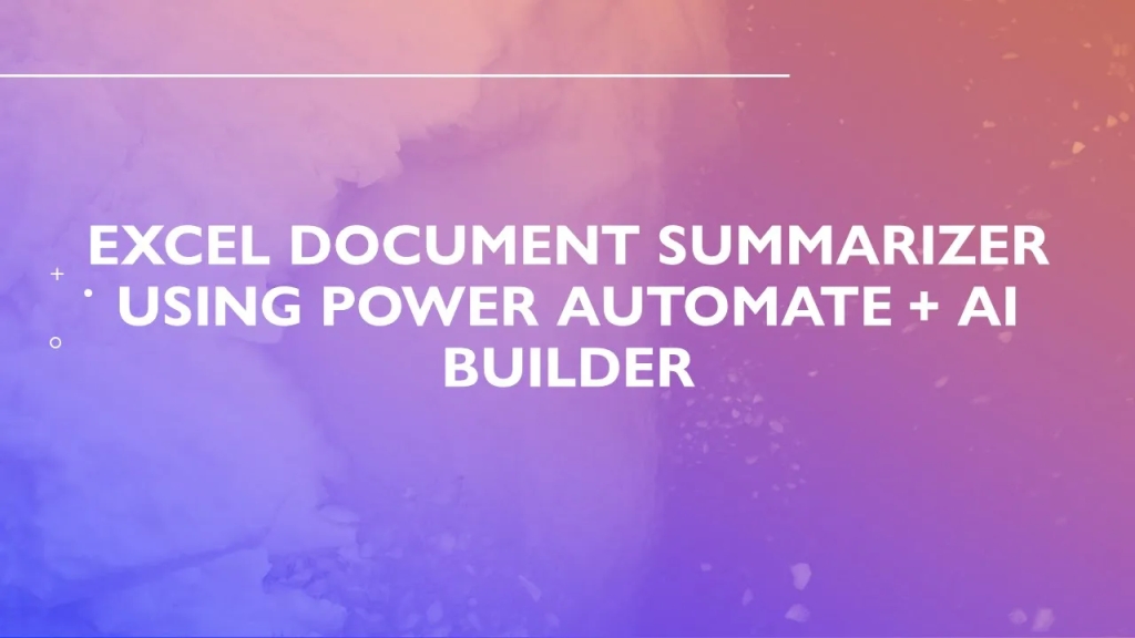 Excel Document Summarizer using Power automate and GPT Actions